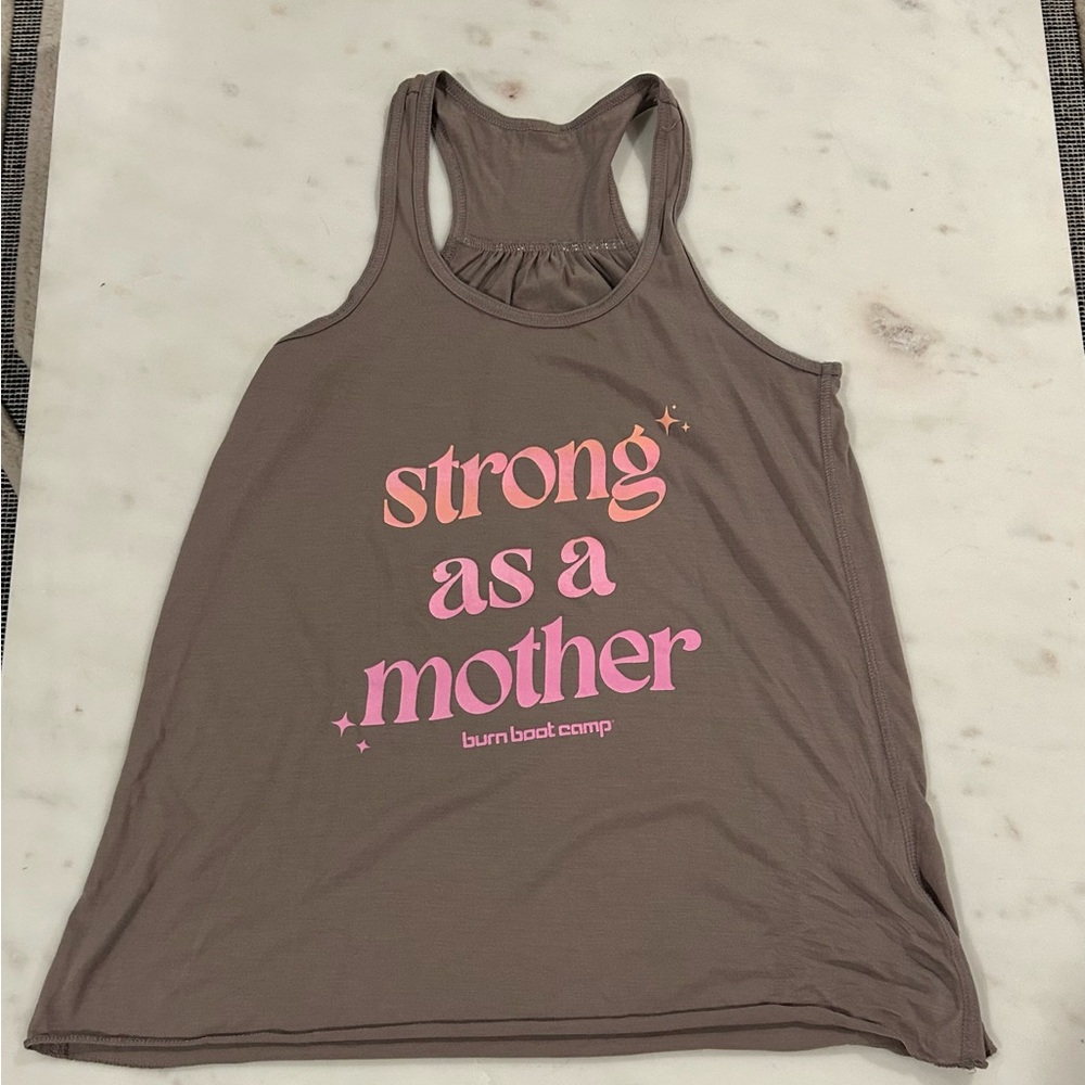 Ladies Burn Bootcamp tank top in mocha color super soft use just once size XS
